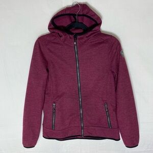 Killtec Burgundy Zip Hoodie Activewear Sweatshirt 6